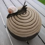 Kugel Schnecke hell/dunkel - 23 cm